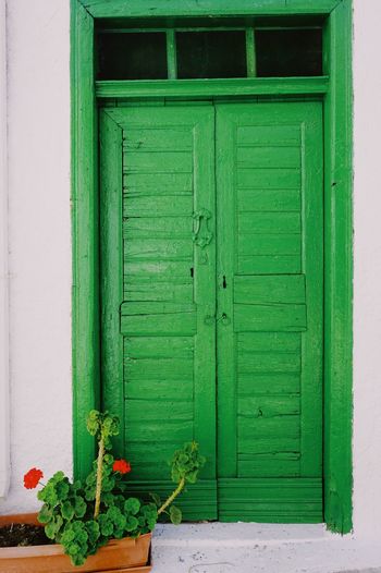 Green door in greece