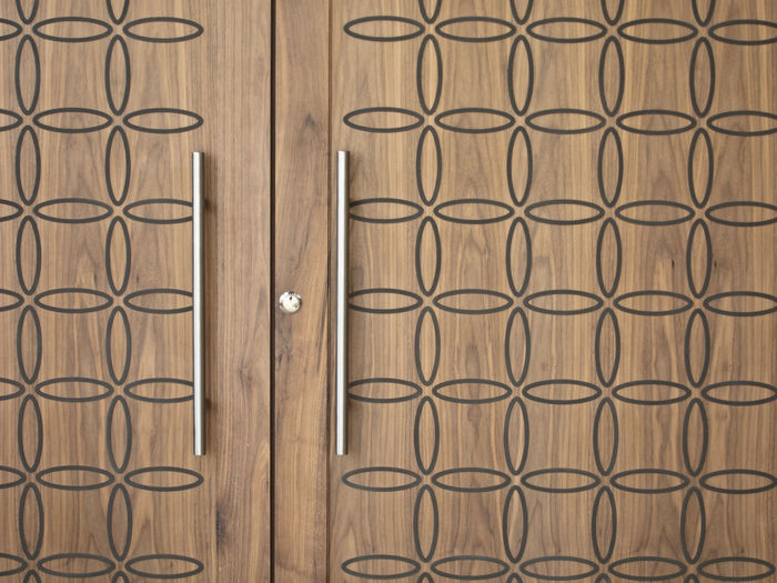 Full frame shot of closed wooden door