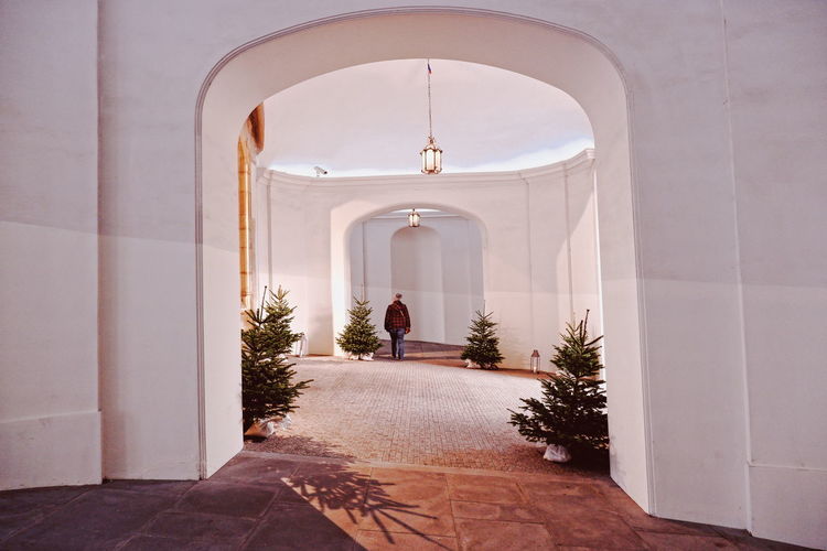 Entrance to door of building