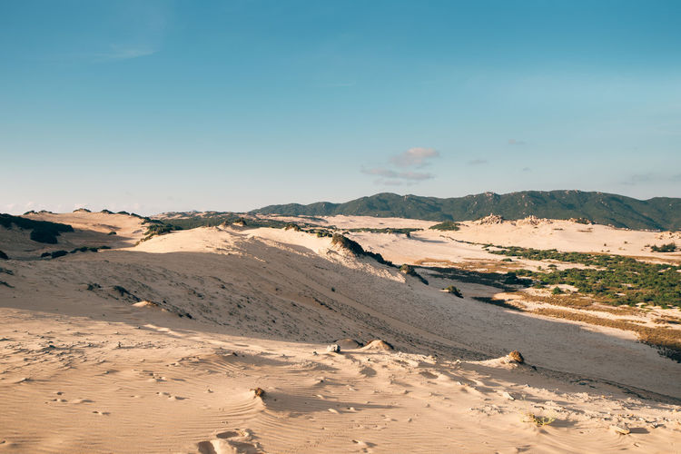 Scenic view of desert against sky
