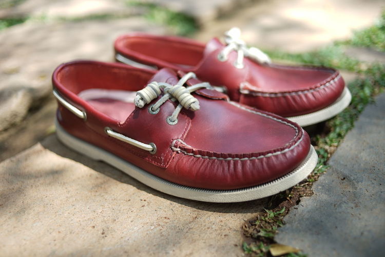 Cool red sperry amareto leather shoes