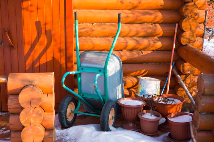 View of wheelbarrow 