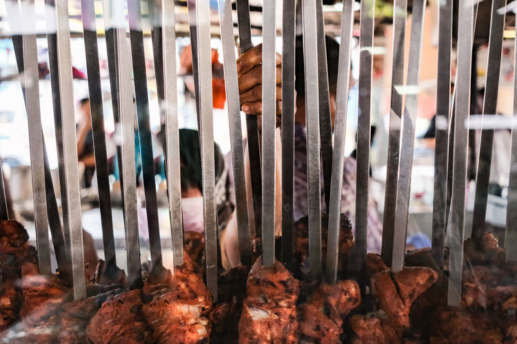 Full frame shot of chicken tandoori for sale in a restaurant