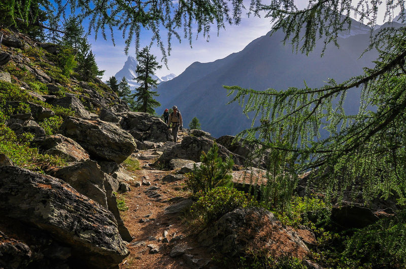Scenic view of rocky mountains against sky