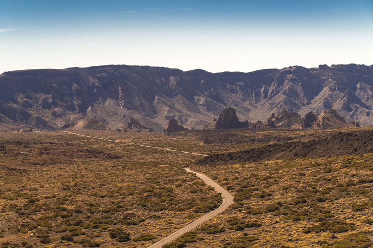 El teide national park desert in tenerife in winter