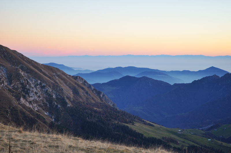 Beautiful sunset on italian alps
