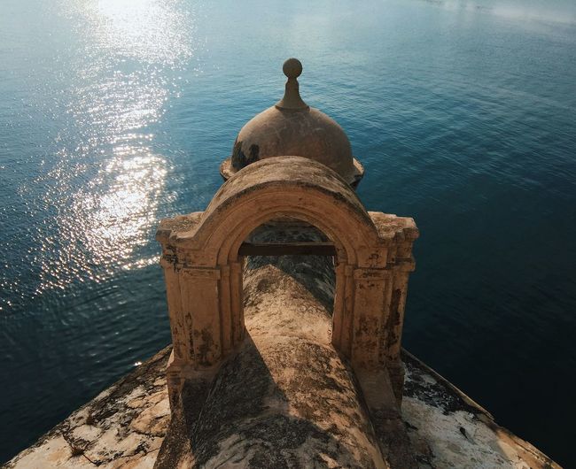 Cropped image of san juan de ulua overlooking sea