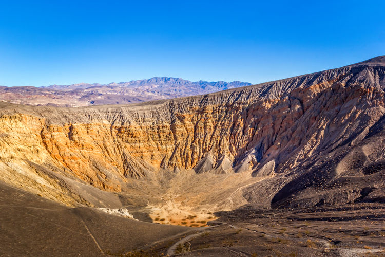 View in the ubehebe crater in the death valley national park