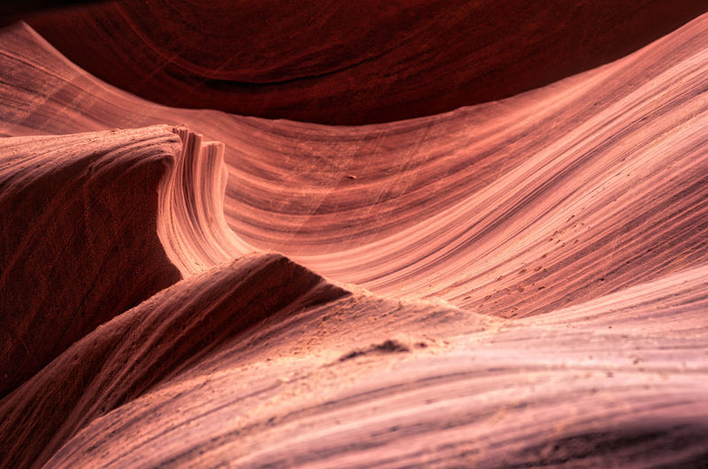 Full frame shot of rock formations at antelope canyon