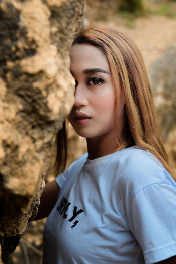 Portrait of beautiful young woman