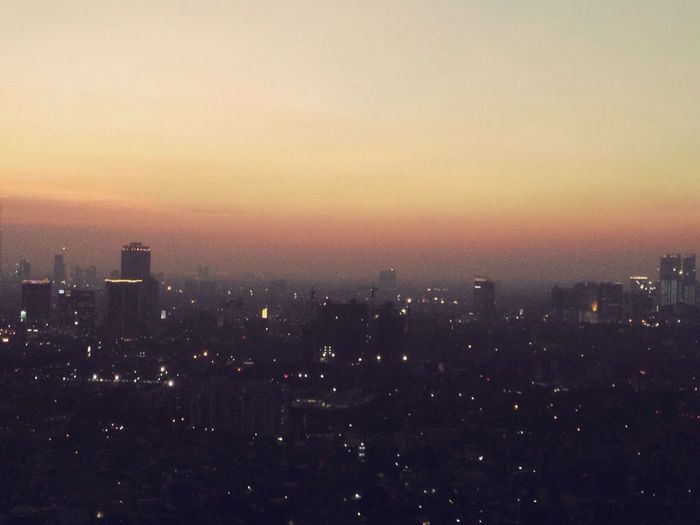 Cityscape at sunset