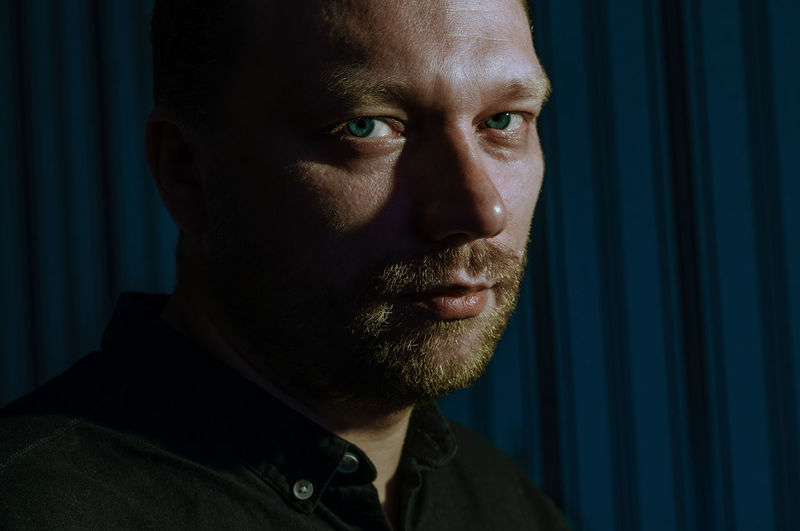 Close-up portrait of man