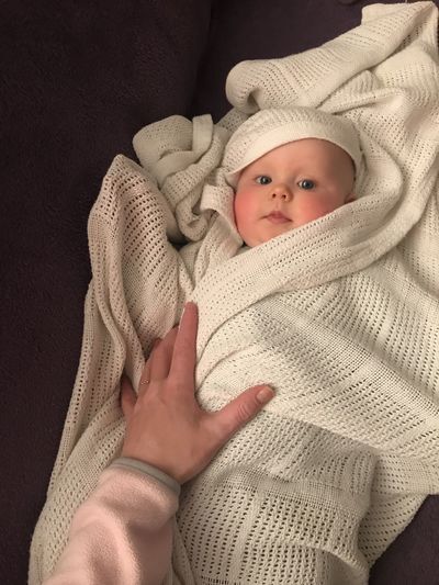 Portrait of cute baby girl