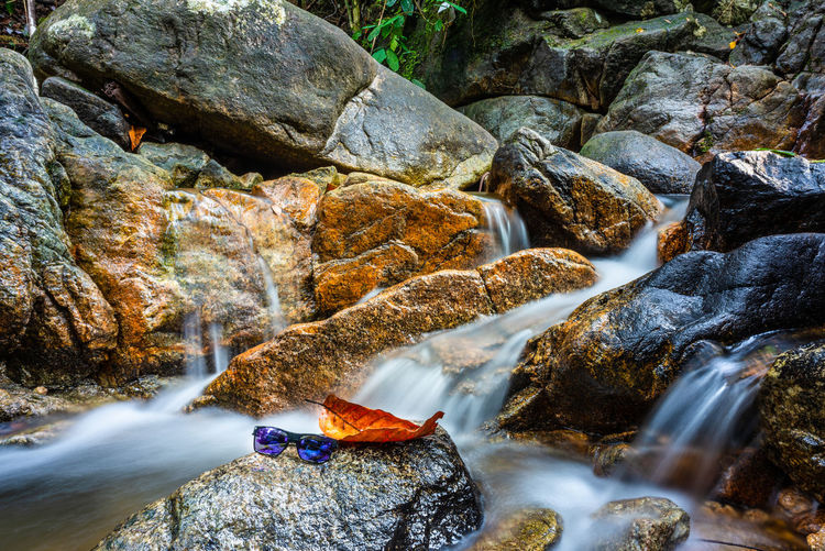 River flowing through rocks