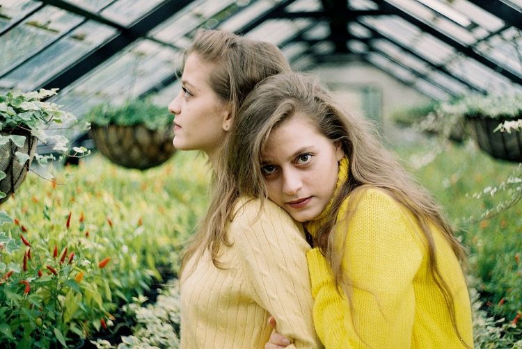 Adult Analog Analogue Analogue Photography Beauty Day EyeEmNewHere Film Film Is Not Dead Film Photography Flowers Long Hair Nature Outdoors People Portrait Sis Togetherness Two People Women Yellow Young Women Fresh on Market 2017 The Portraitist - 2017 EyeEm Awards Investing In Quality Of Life Breathing Space Paint The Town Yellow This Is Natural Beauty