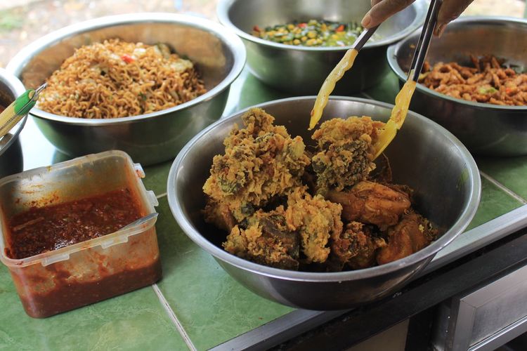 Street food menu in the city of jakarta - indonesia