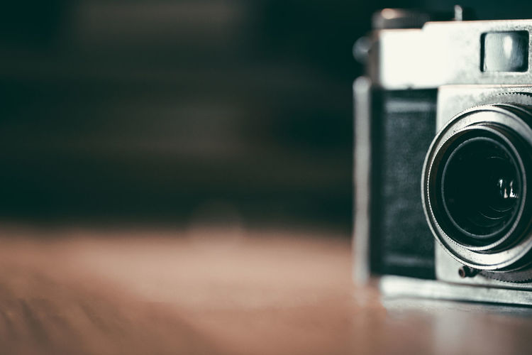 Close-up of camera