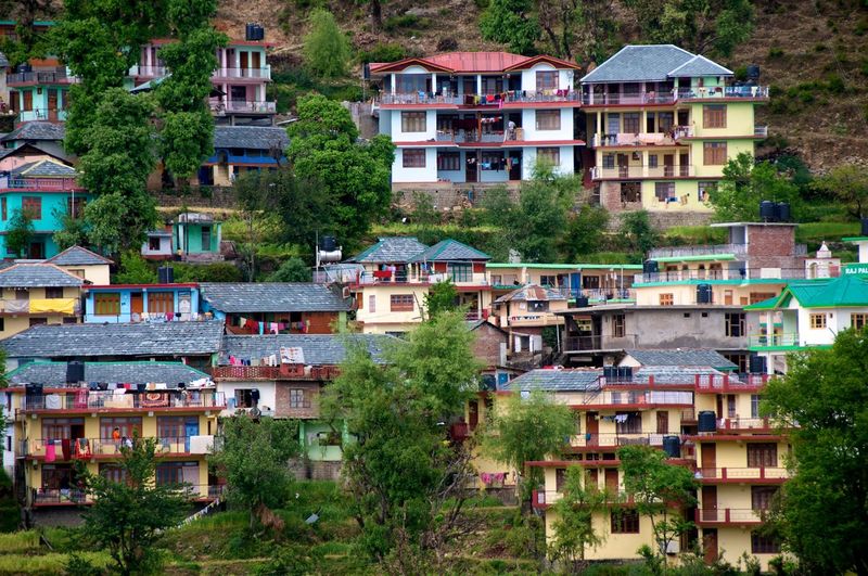 Houses in a town