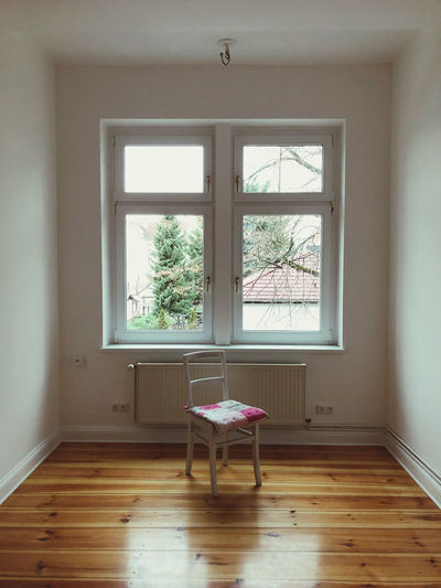 Empty chair at home