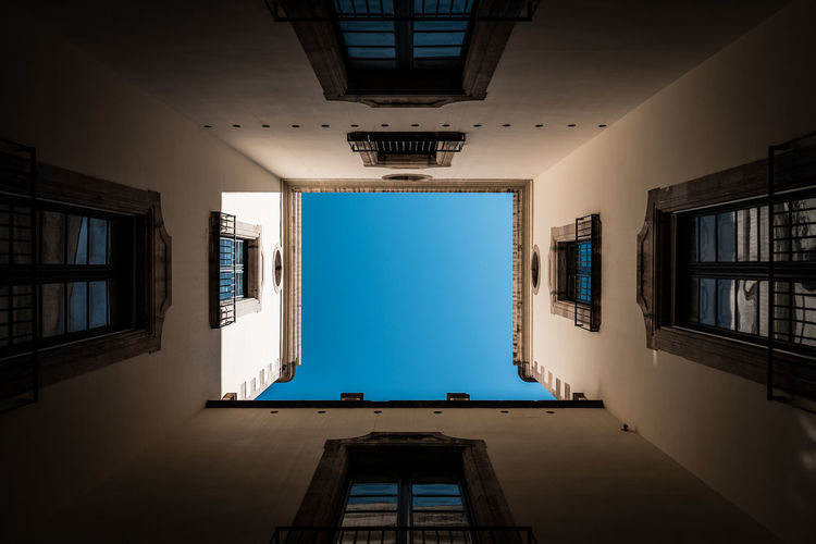 Low angle view of buildings against sky
