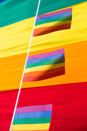 Gay pride background with rainbow flag and copy space