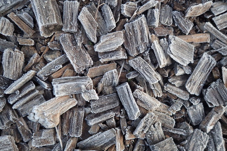 Full frame shot of wood chips