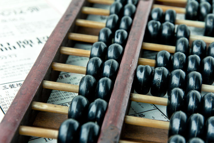 Close-up of abacus