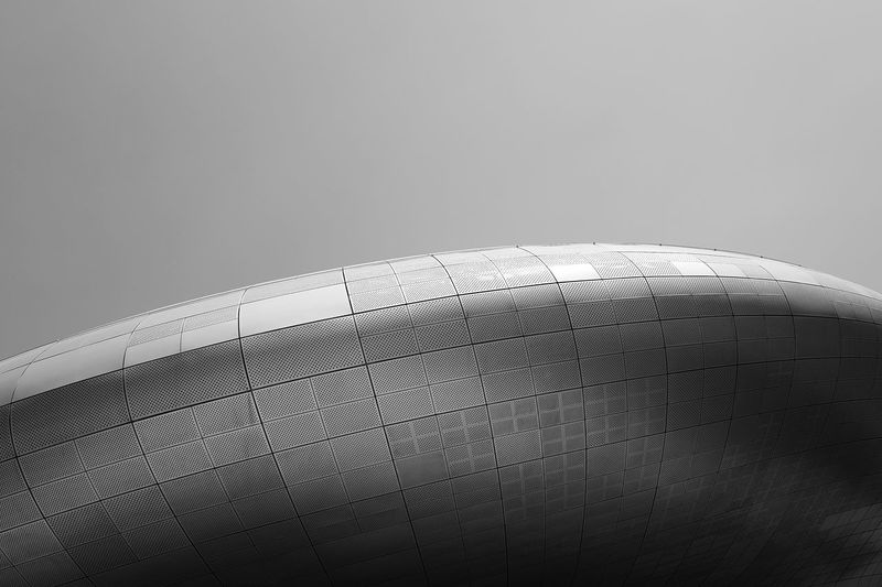 Modern building against clear sky