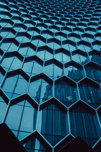 Honeycomb window shaped architectural design
