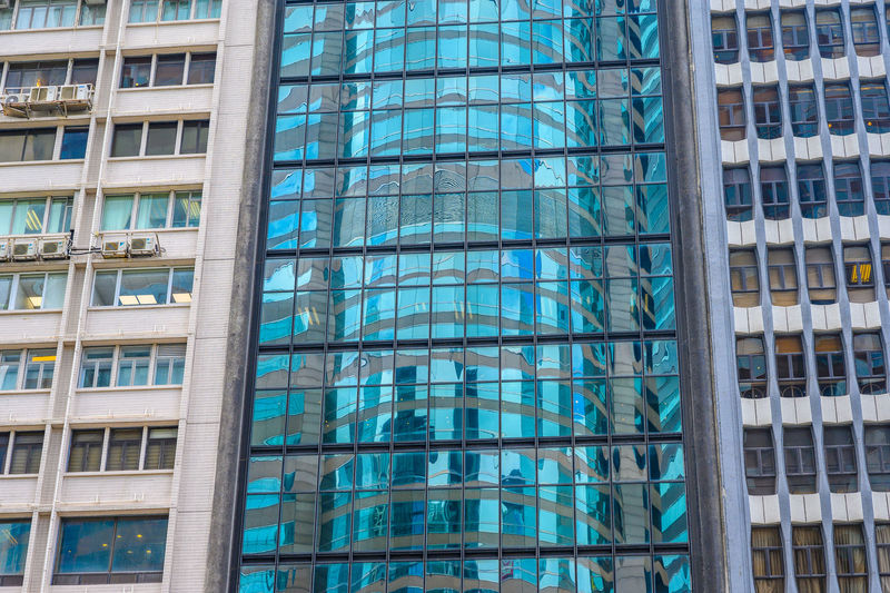 Full frame shot of modern glass building
