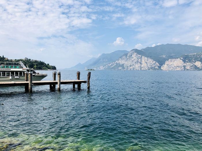 Beautiful scenery at malcesine, italy