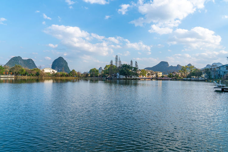 Mountains and lakes in guilin, guangxi, china