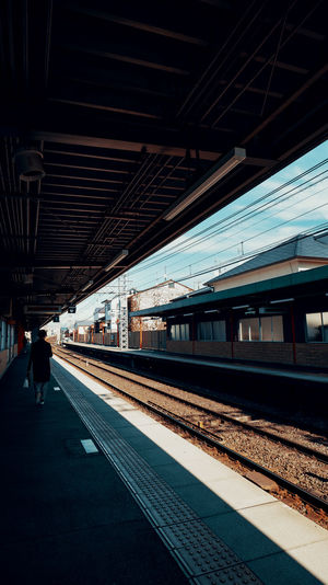 Railroad station platform