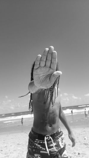 Talk to hands.....beach life 