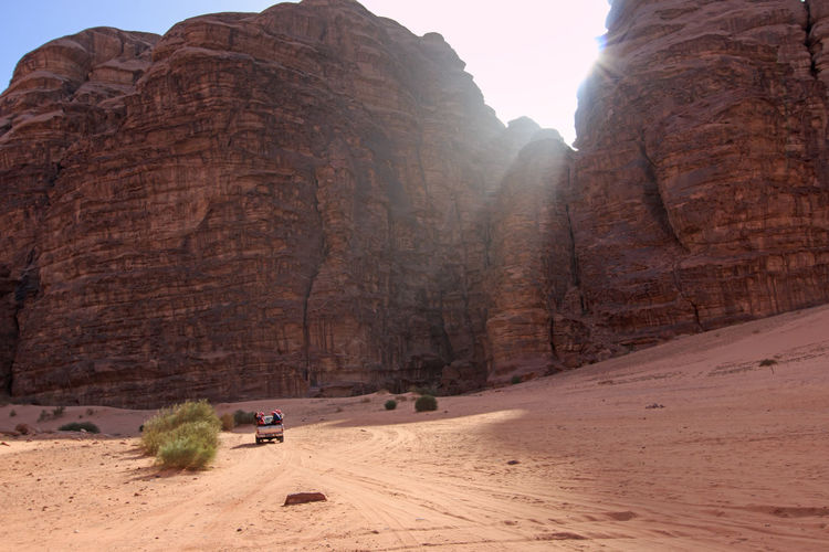 Car on desert