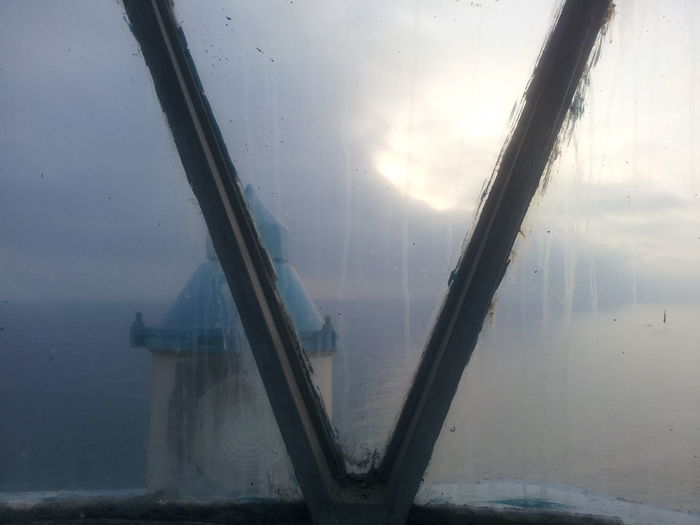Close-up of water drops on window