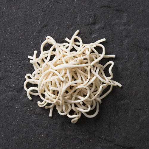 High angle view of noodles on table