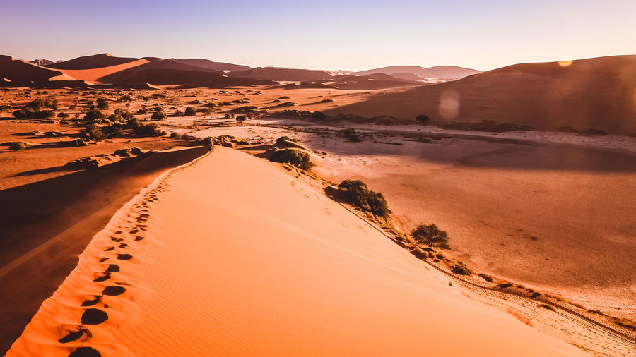 Aerial view of a desert