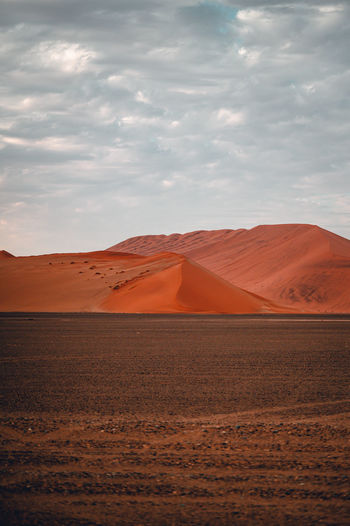 Scenic view of desert against sky