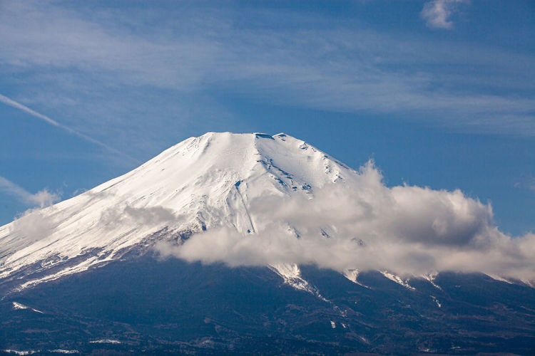 Mount fuji on the open sky