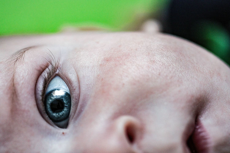 Extreme close-up of baby