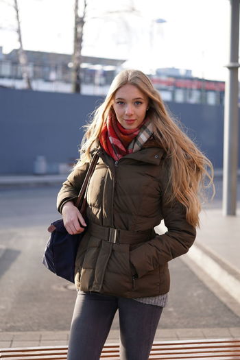 Portrait of beautiful young woman