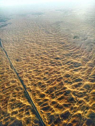 Aerial view of sea against sky