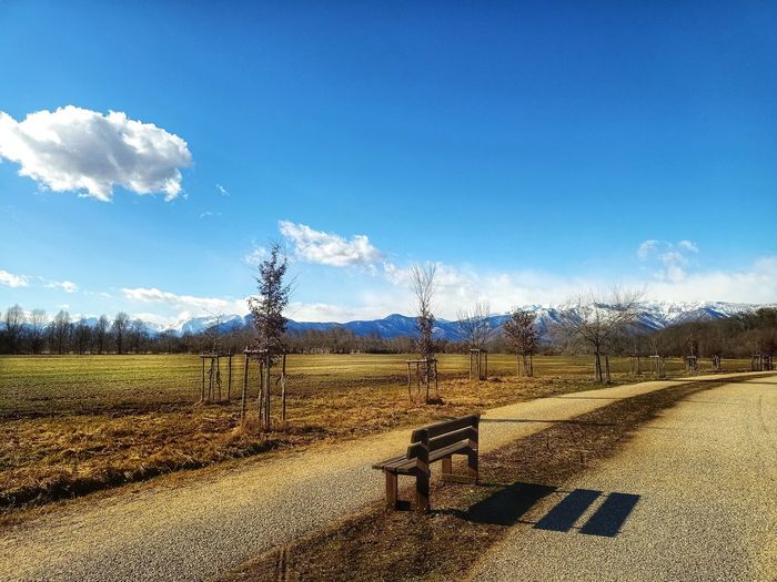 Scenic view in a  protected nature reserve, on a sunny winter day