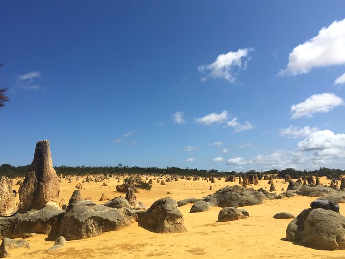 Scenic view of desert against sky