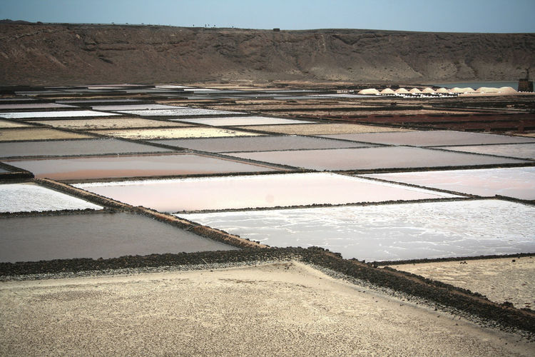 Salt farm at shore