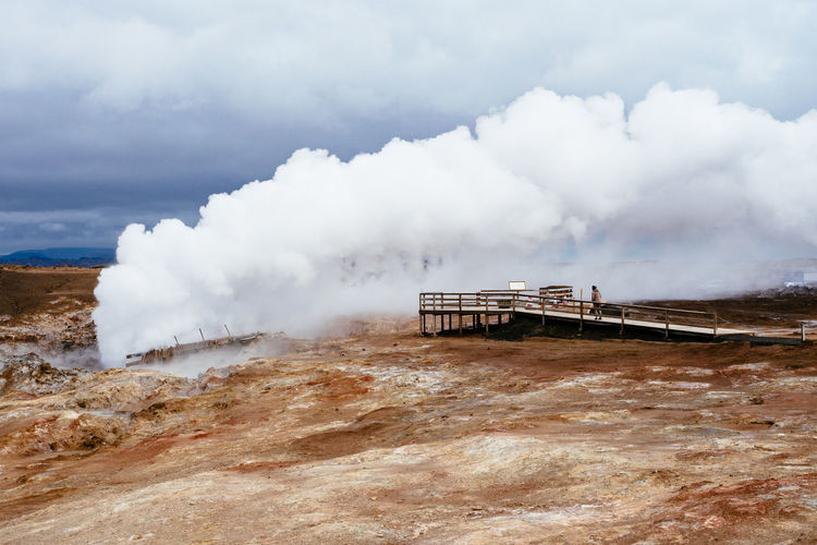 Gunnuhver hot springs on iceland