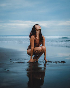 Woman at beach 