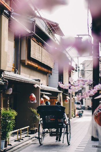 People on street in city