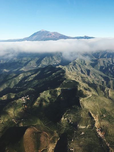 Aerial view of landscape against sky